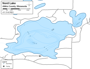 Nord Lake Topographical Lake Map