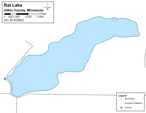 Rat Lake Topographical Lake Map