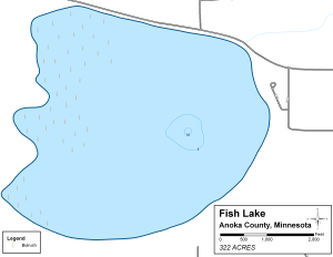 Fish Lake Topographical Lake Map