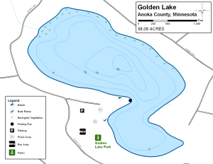 Golden Lake Topographical Lake Map