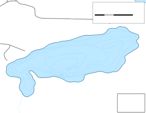 Bass Lake Topographical Lake Map