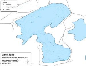 Lake Julia Topographical Lake Map