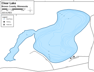Clear Lake Topographical Lake Map