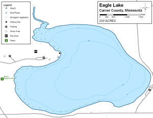 Eagle Lake Topographical Lake Map