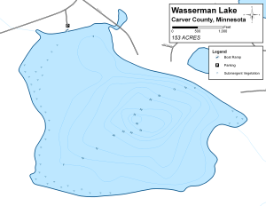 Wasserman Lake Topographical Lake Map