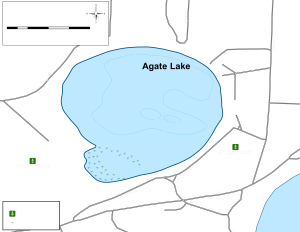 Agate Lake Topographical Lake Map