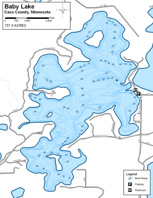 Baby Lake Topographical Lake Map