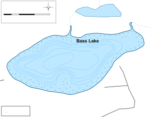 Bass Lake Topographical Lake Map