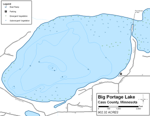 Big Portage Lake Topographical Lake Map