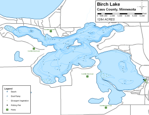 Birch Lake Topographical Lake Map