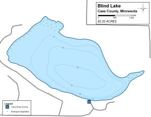 Blind Lake Topographical Lake Map