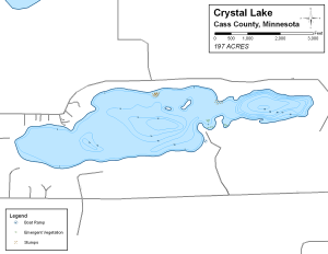 Crystal Lake Topographical Lake Map