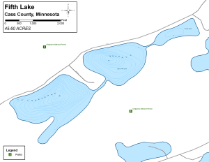 Fifth Lake Topographical Lake Map