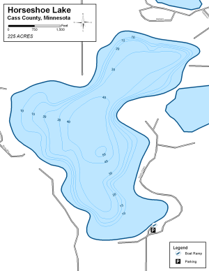 Horseshoe Lake Topographical Lake Map