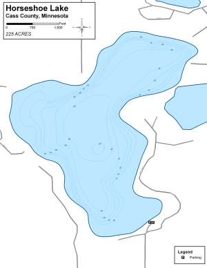 Horseshoe Lake Topographical Lake Map