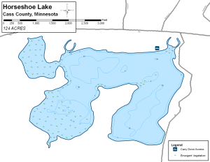 Horseshoe Lake Topographical Lake Map