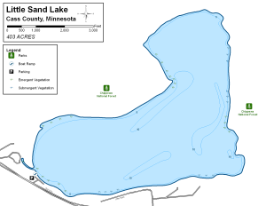 Little Sand Lake Topographical Lake Map