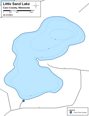 Little Sand Lake Topographical Lake Map