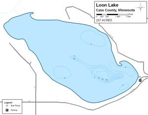 Loon Lake Topographical Lake Map