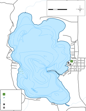 Pine Mountain Lake Topographical Lake Map