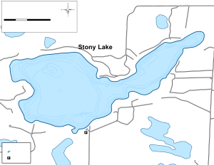Stony Lake Topographical Lake Map
