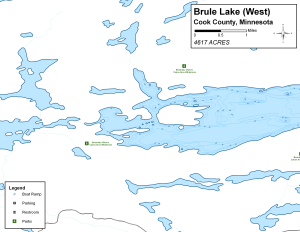 Brule Lake West Topographical Lake Map