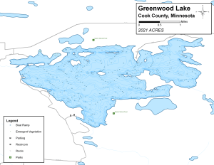 Greenwood Lake Topographical Lake Map