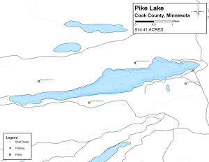 Pike Lake Topographical Lake Map