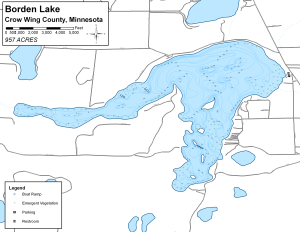 Borden Lake Topographical Lake Map