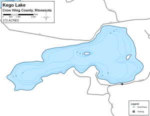Kego Lake Topographical Lake Map