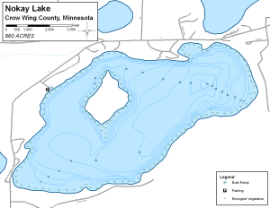 Nokay Lake Topographical Lake Map