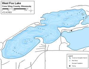West Fox Lake Topographical Lake Map