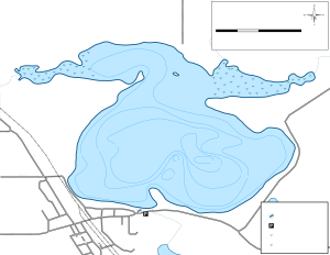 Barrett Lake Topographical Lake Map