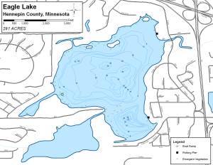 Eagle Lake Topographical Lake Map