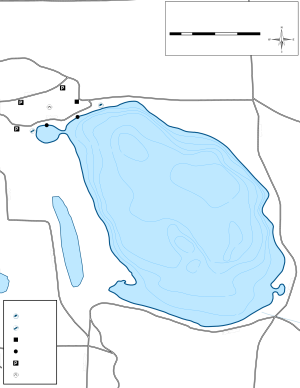 Lake Rebecca Topographical Lake Map