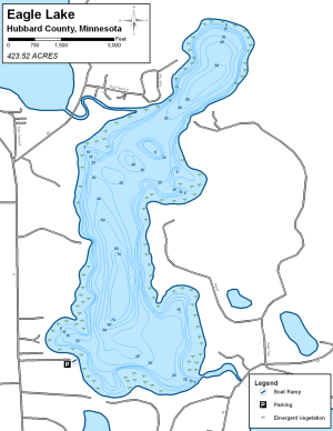 Eagle Lake Topographical Lake Map