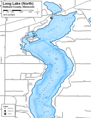 Long Lake (North) Topographical Lake Map