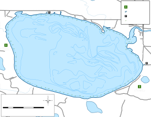 Round Lake Topographical Lake Map