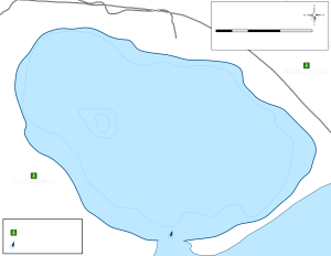 Sugar Lake Topographical Lake Map