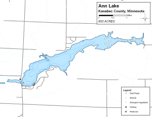 Ann Lake Topographical Lake Map
