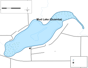 Mud Lake Topographical Lake Map