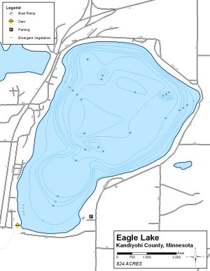 Eagle Lake Topographical Lake Map
