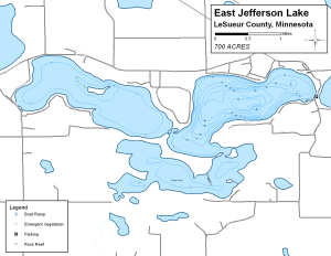 East Jefferson Lake Topographical Lake Map
