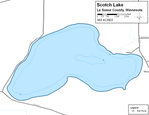Scotch Lake Topographical Lake Map