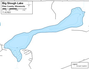 Big Slough Lake Topographical Lake Map
