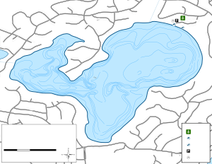 Pleasant Lake Topographical Lake Map