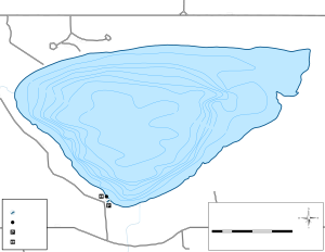 Fox Lake Topographical Lake Map