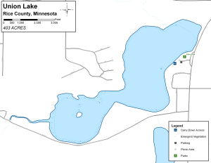 Union Lake Topographical Lake Map