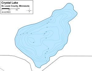 Crystal Lake Topographical Lake Map