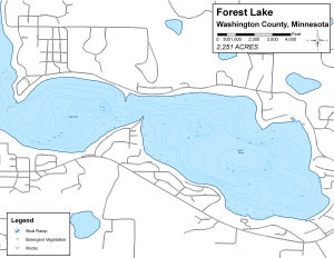 Forest Lake Topographical Lake Map